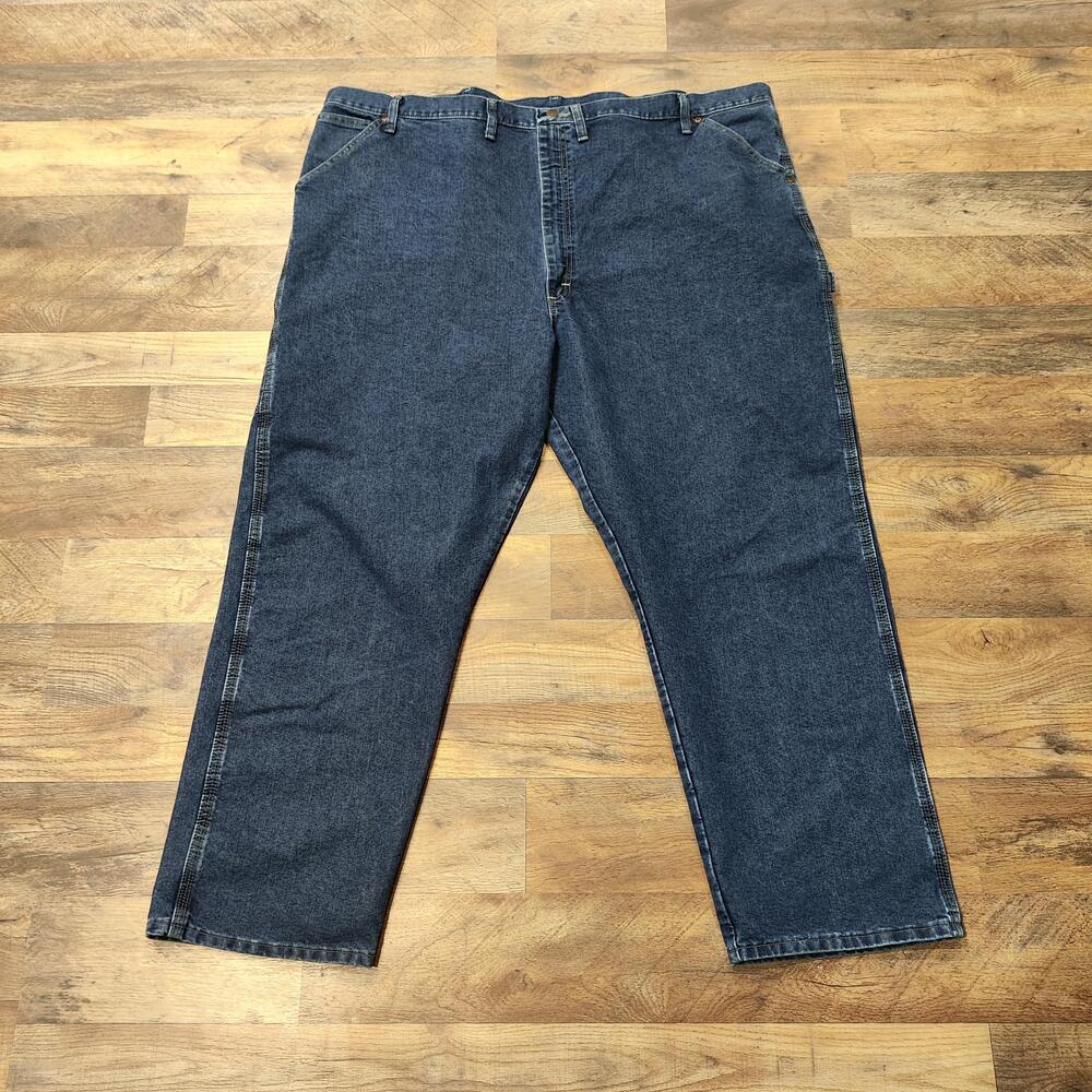 Wrangler Carpenter Jeans Mens 50x30 Medium Wash Blue Relaxed Denim 94LSWY